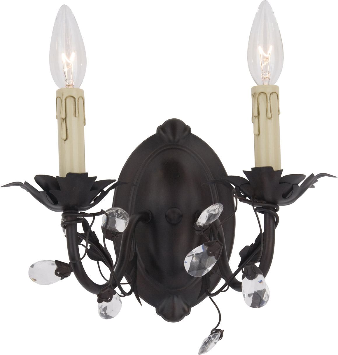 Maxim Elegante 2-Light Wall Sconce In Oil Rubbed Bronze