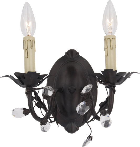 Maxim Elegante 2-Light Wall Sconce In Oil Rubbed Bronze