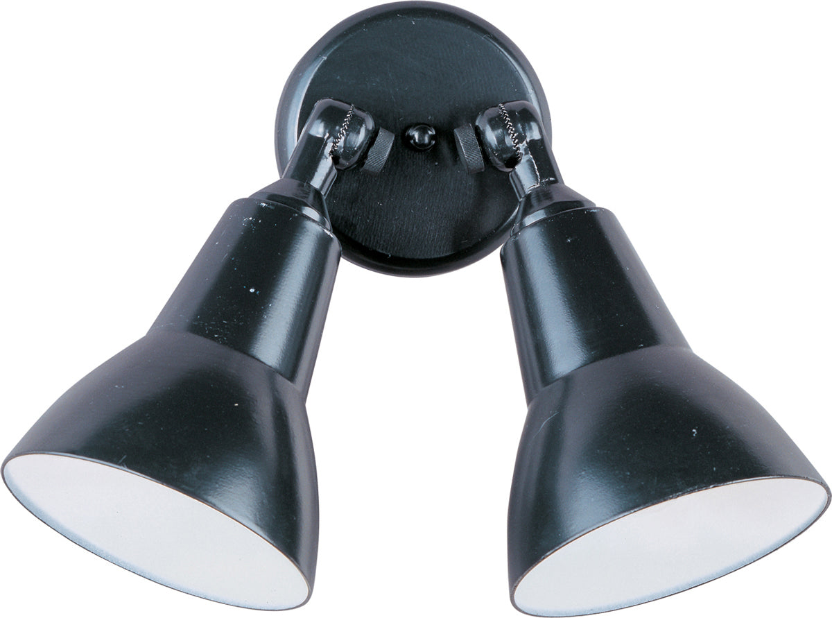 Maxim Spots 2-Light Outdoor Wall Mount In Black