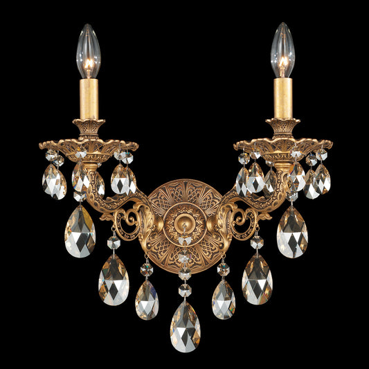 Milano 2-Light Wall Sconce In Florentine Bronze