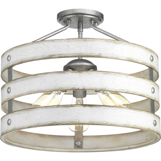  Gulliver 3-Light 17" Semi-Flush (Convertible)