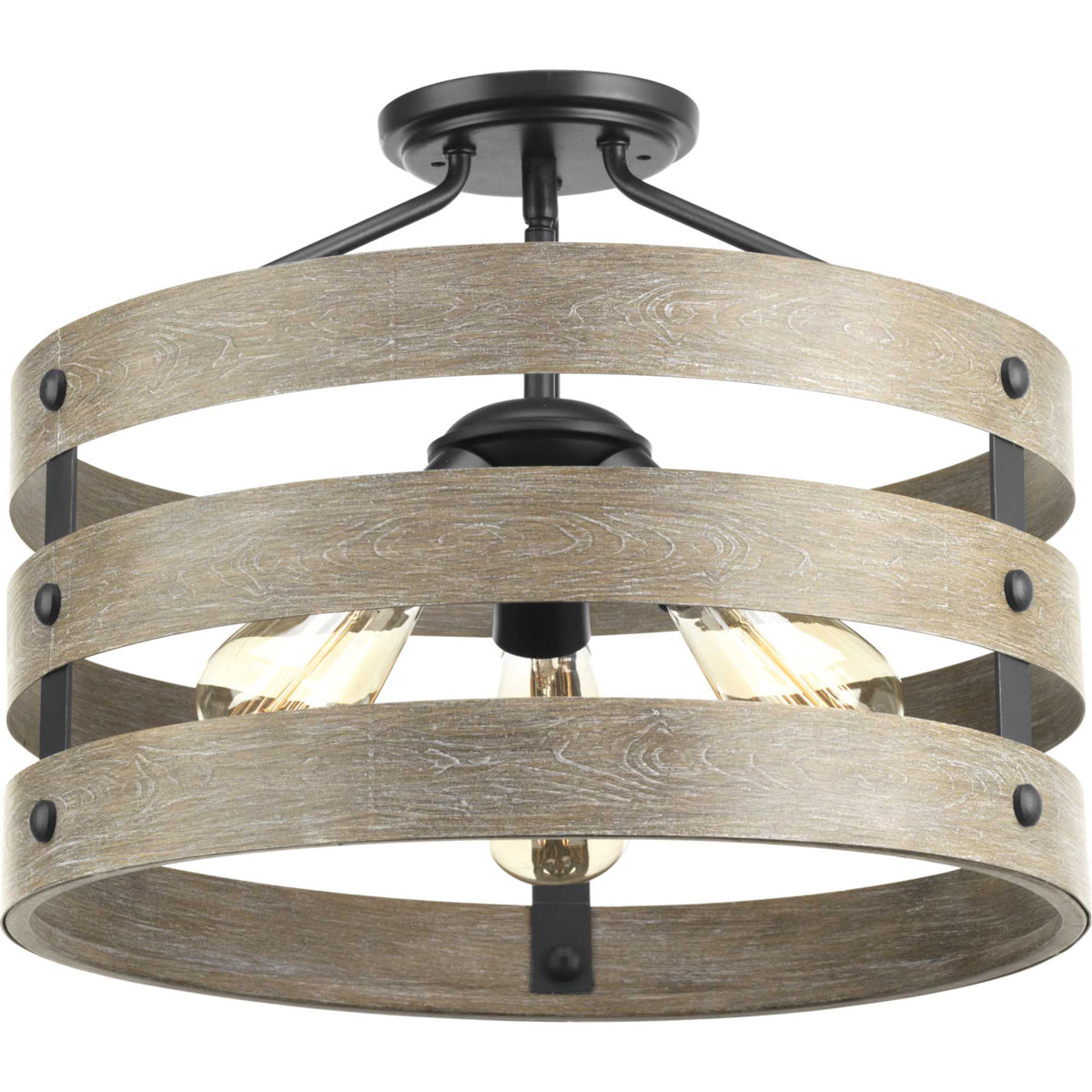  Gulliver 3-Light 17" Semi-Flush (Convertible)