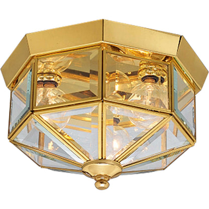  3-Light BeveLED Glass 9.75" Close-to-Ceiling