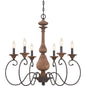  Auburn 6-Light Chandelier In Rustic Black