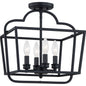  Blanche 4-Light Semi-Flush Mount In Matte Black