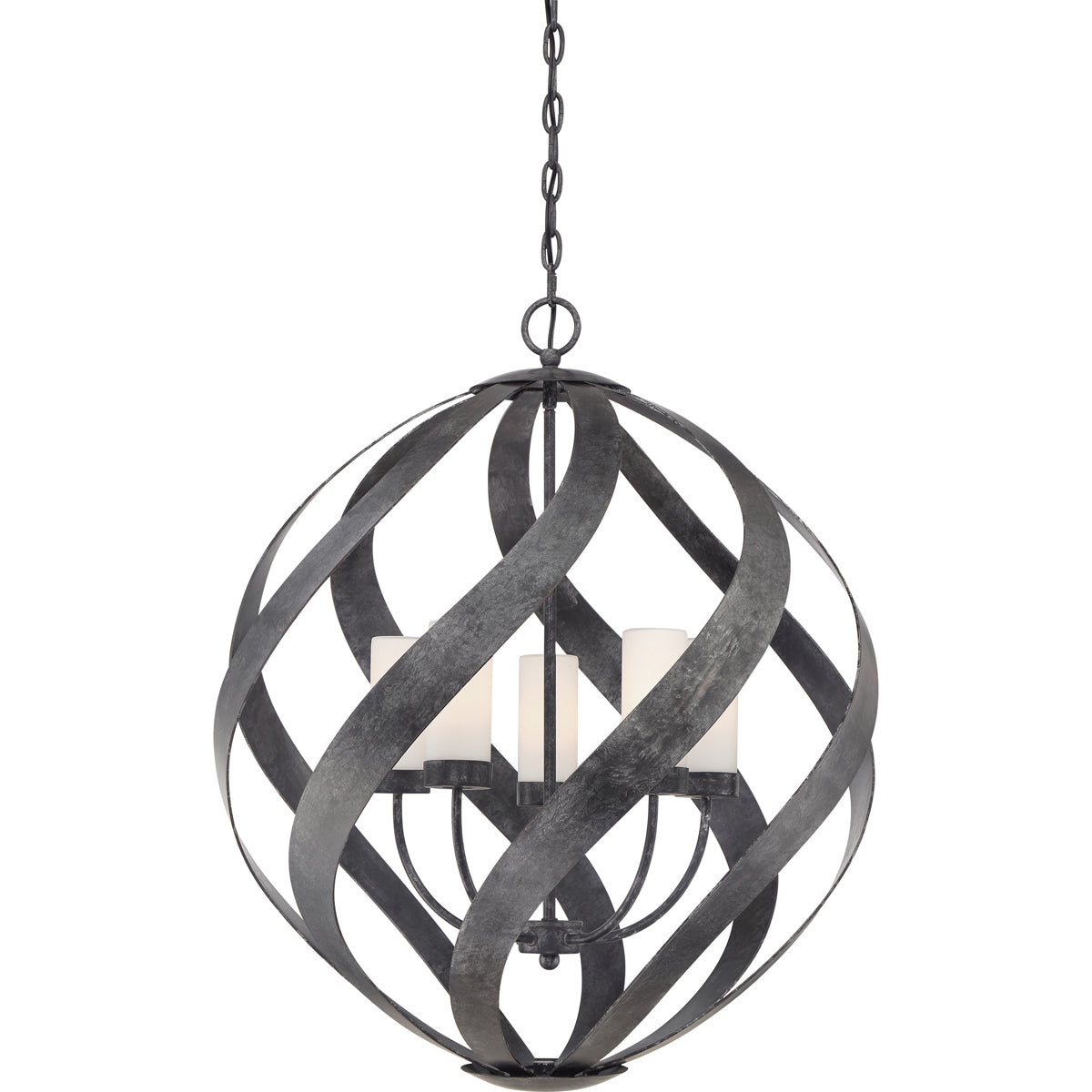  Blacksmith 5-Light Pendant In Old Black Finish