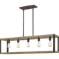  Finn 5-Light Island Light In Rustic Black