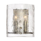  Fortress 2-Light Wall Sconce In Mottled Silver