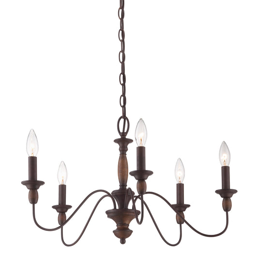  Holbrook 5-Light Chandelier In Tuscan Brown