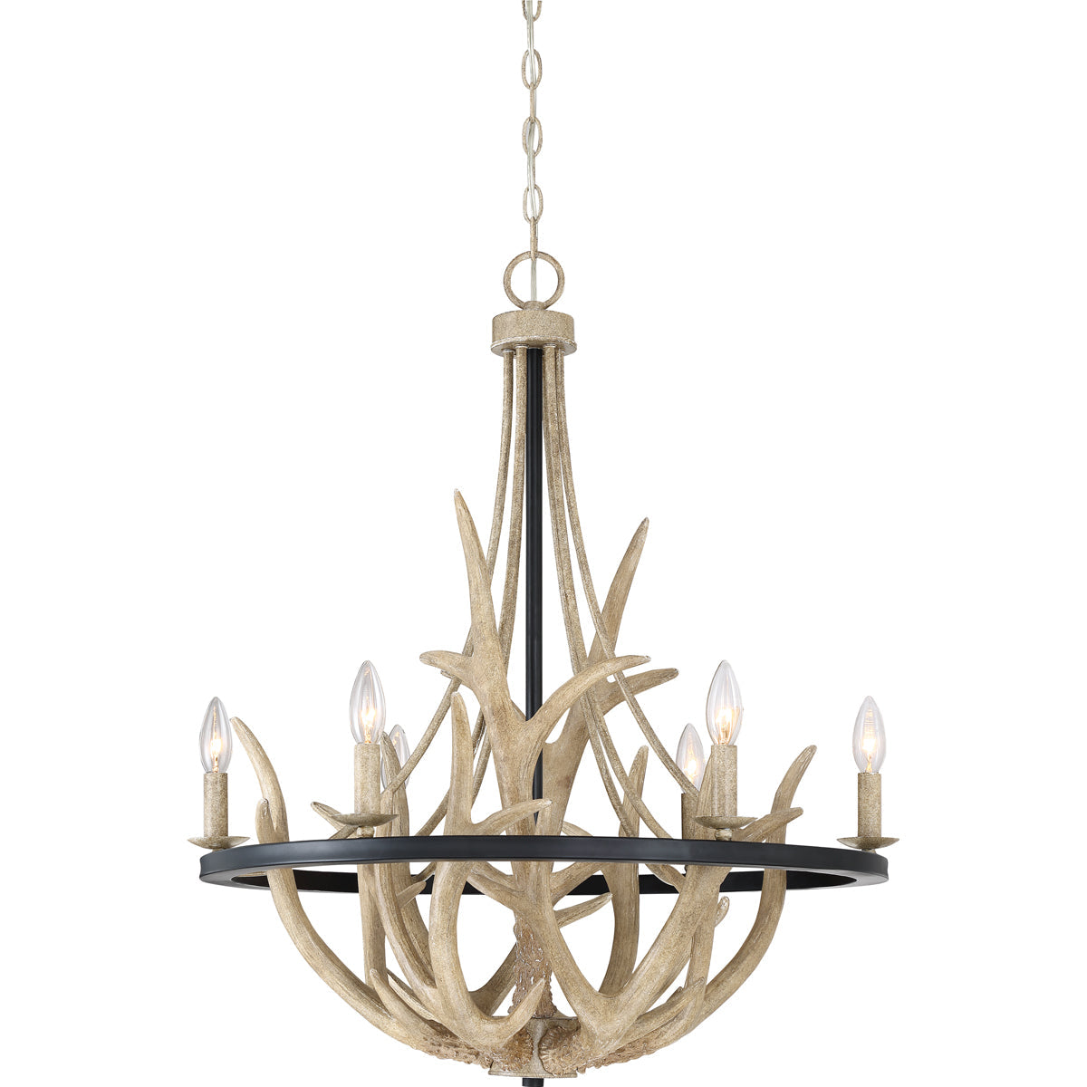  Journey 6-Light Chandelier In Earth Black