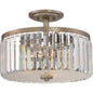  Mirage 3-Light Semi-Flush Mount In Vintage Gold