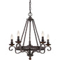  Noble 5-Light Chandelier In Rustic Black