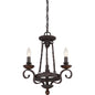  Noble 3-Light Chandelier In Rustic Black
