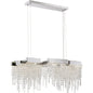  Crystal Falls LED Island Light In Polished Nickel