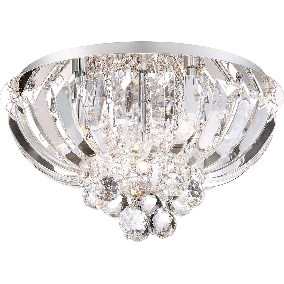  Glisten 5-Light Flush Mount In Polished Chrome