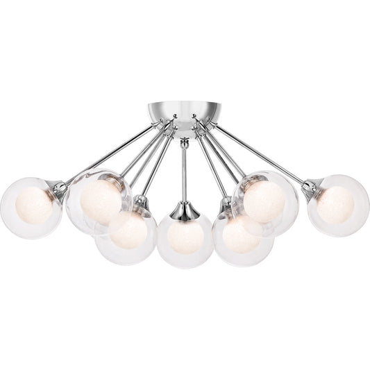  Spellbound 9-Light Semi-Flush Mount In Polished Chrome
