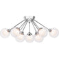  Spellbound 9-Light Semi-Flush Mount In Polished Chrome