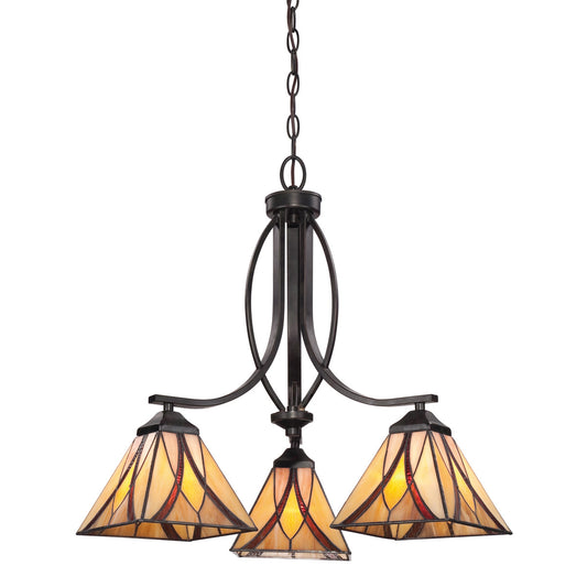  Asheville 3-Light Chandelier In Valiant Bronze