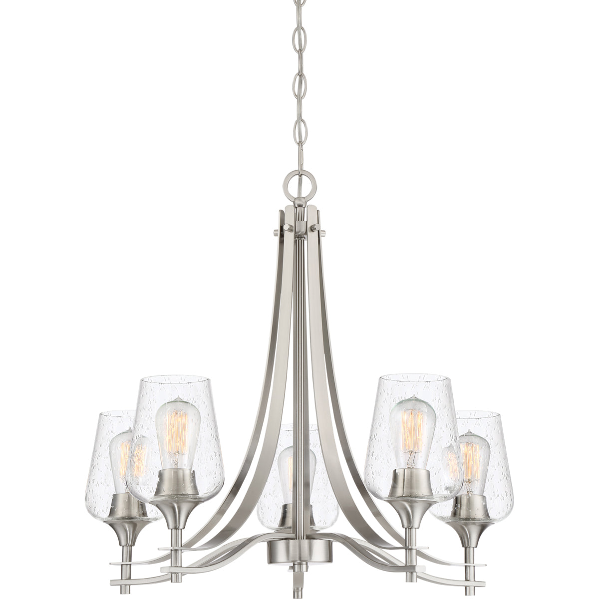  Towne 5-Light Chandelier In Brushed Nickel