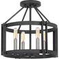  Victor 4-Light Semi-Flush Mount In Mottled Black