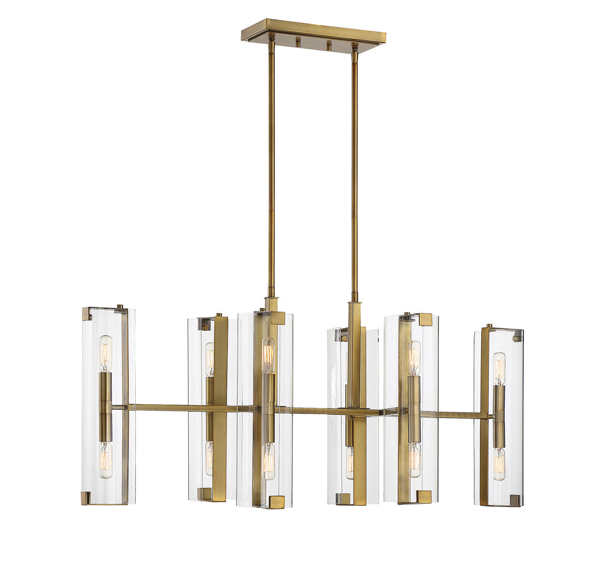  Winfield 12-Light Chandelier In Warm Brass