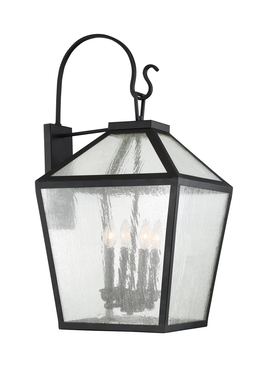 Woodstock 4-Light Outdoor Wall Lantern In Black