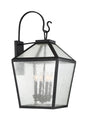  Woodstock 4-Light Outdoor Wall Lantern In Black