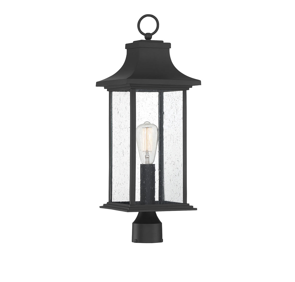  Hancock 1-Light Outdoor Post Lantern In Matte Black