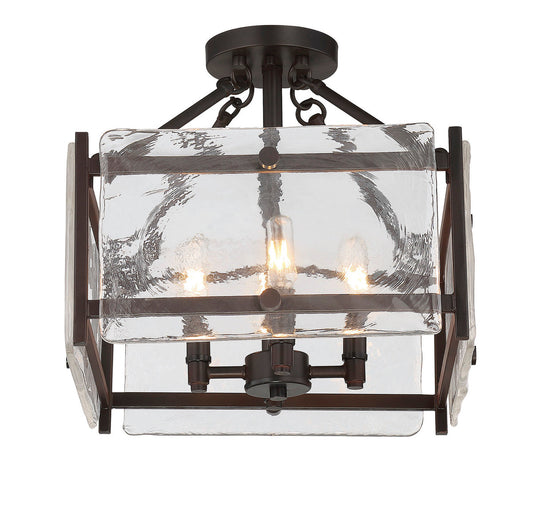  Glenwood 4-Light Semi-Flush In English Bronze