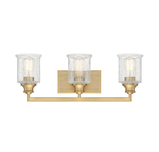  Hampton 3-Light Bath In Warm Brass