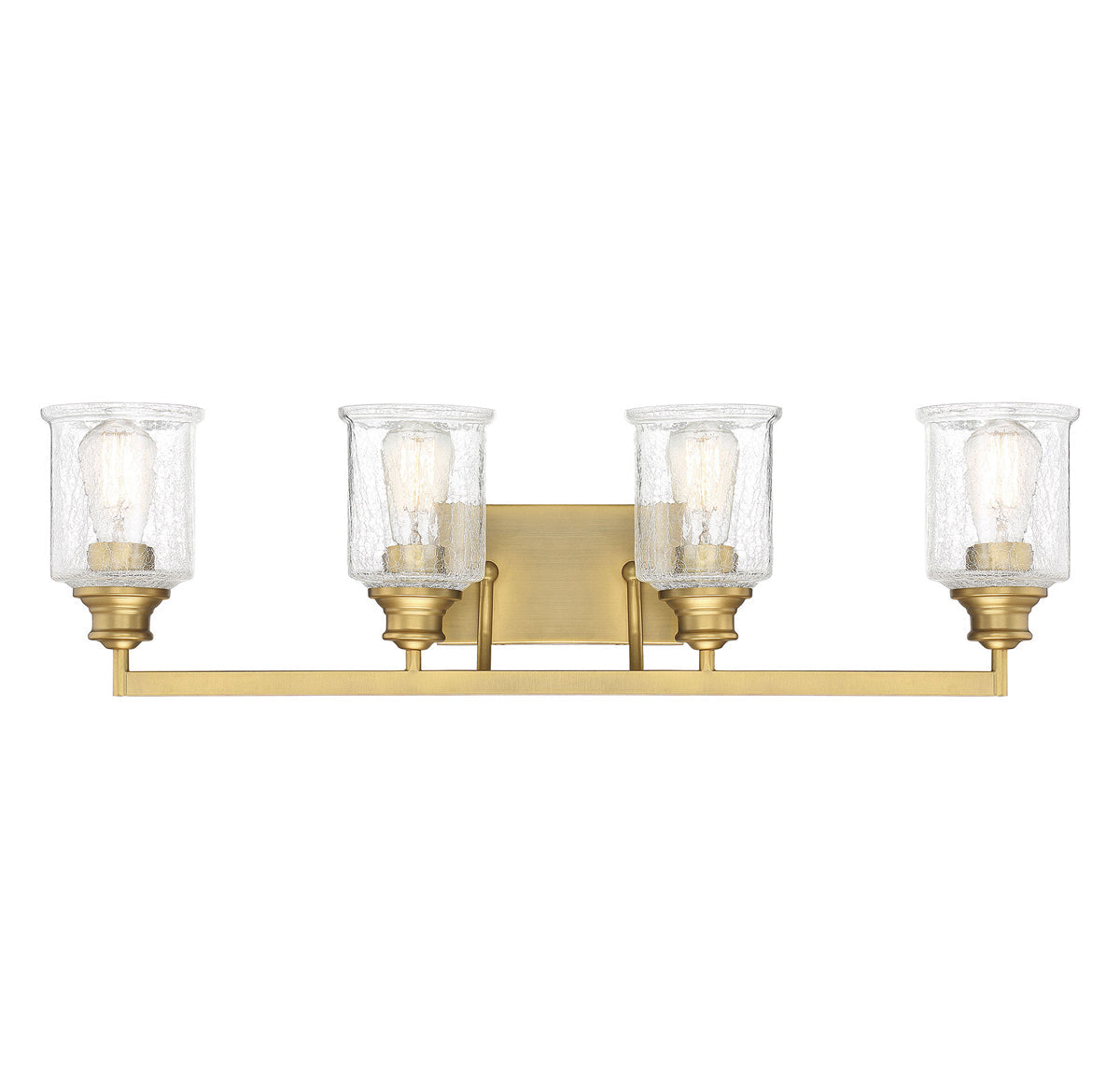  Hampton 4-Light Bath In Warm Brass