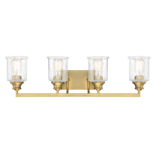  Hampton 4-Light Bath In Warm Brass