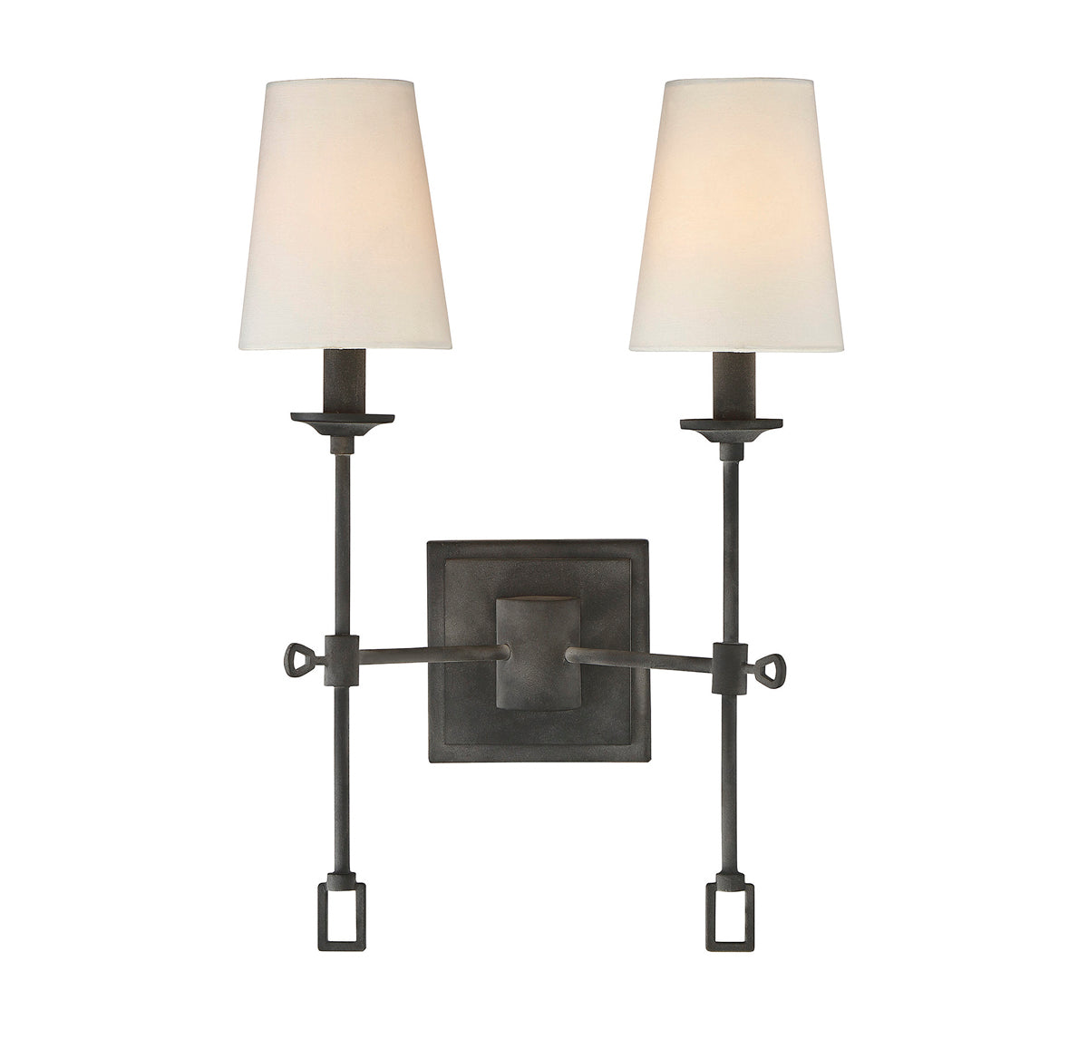  Lorainne 2-Light Sconce In Oxidized Black