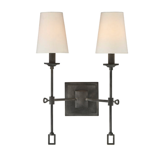  Lorainne 2-Light Sconce In Oxidized Black