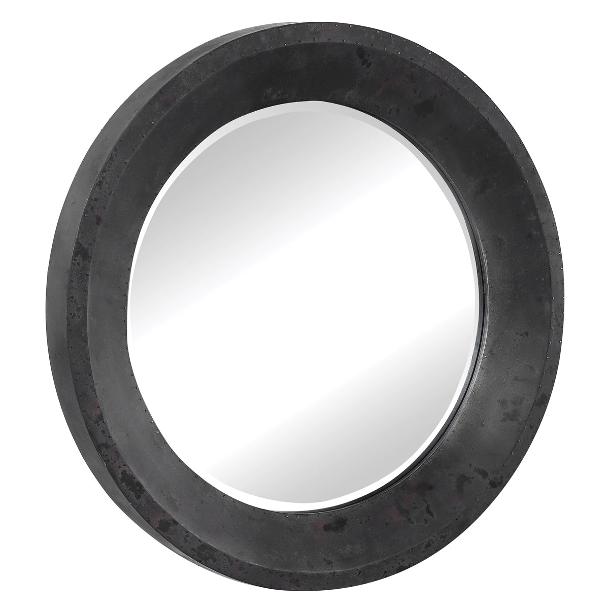  Uttermost's Frazier Round Industrial Mirror Designed By John Kowalski