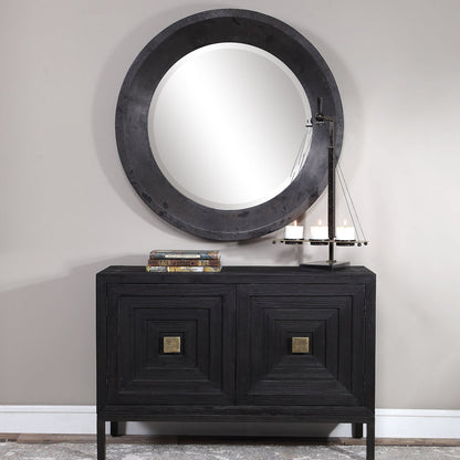  Uttermost's Frazier Round Industrial Mirror Designed By John Kowalski