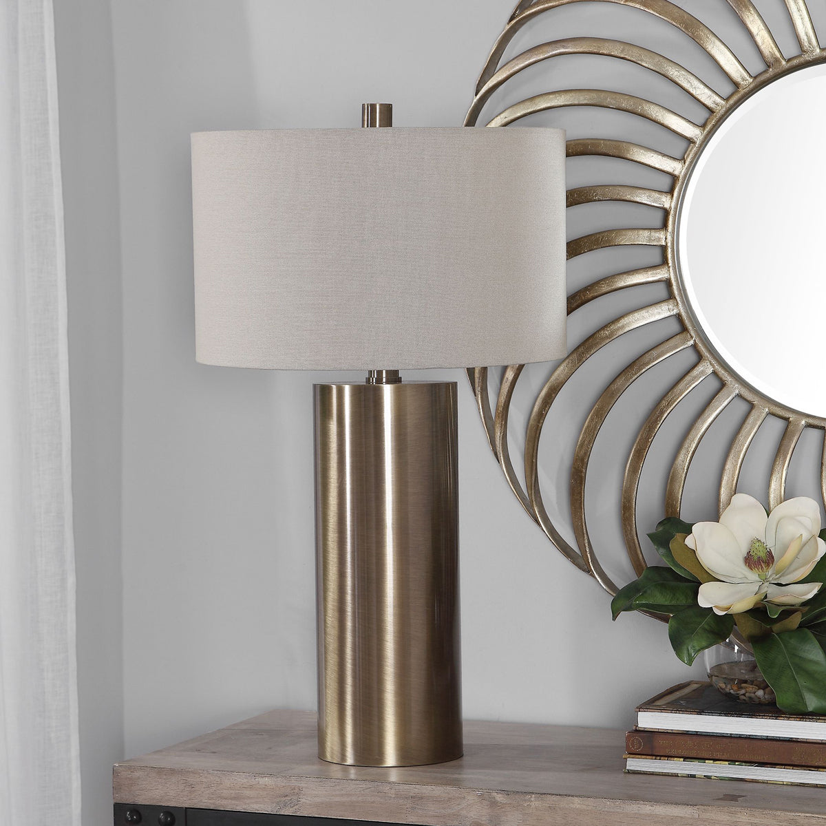  Uttermost's Taria Brushed Brass Table Lamp