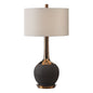  Uttermost's Arnav Textured Black Lamp Designed By David Frisch