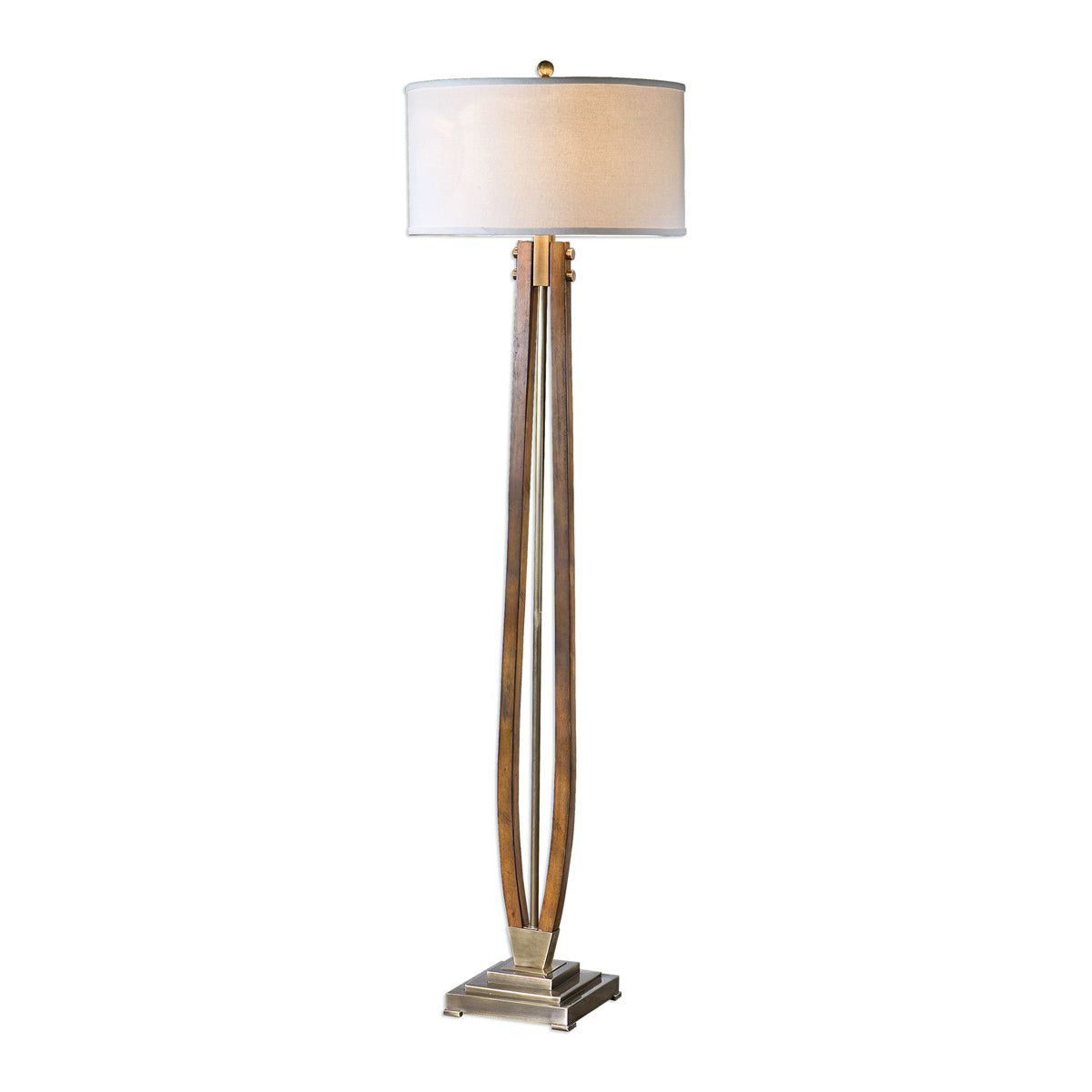  Uttermost's Boydton Burnished Wood Floor Lamp Designed By Carolyn Kinder