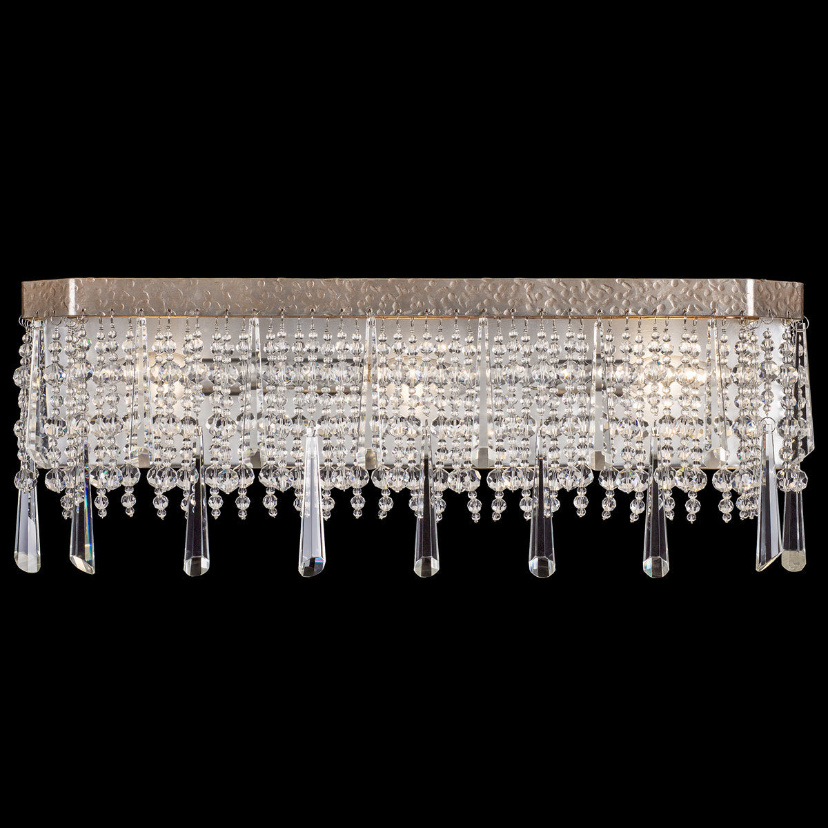  Barcelona 3-Light Bath Sconce In Transcend Silver With Heirloom-Quality Optic Crystal