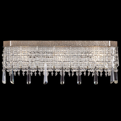  Barcelona 3-Light Bath Sconce In Transcend Silver With Heirloom-Quality Optic Crystal