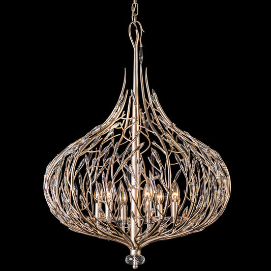  Bask 6-Light Pendant In Gold Dust With Premium Pre-Installed Crystal