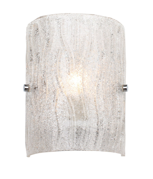  Brilliance 1-Light Sconce In Chrome With Bright Ice Glass