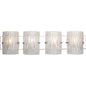  Brilliance 4-Light Bath Sconce In Chrome With Bright Ice Glass