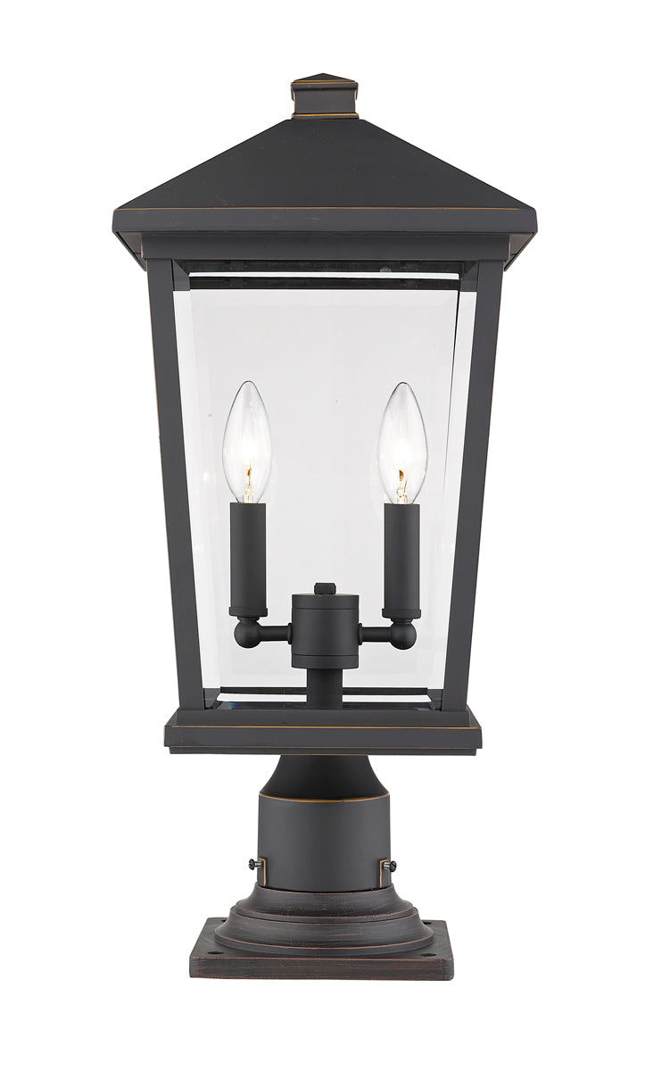 Z-LIte Beacon 2-Light Outdoor Pier Mounted Fixture