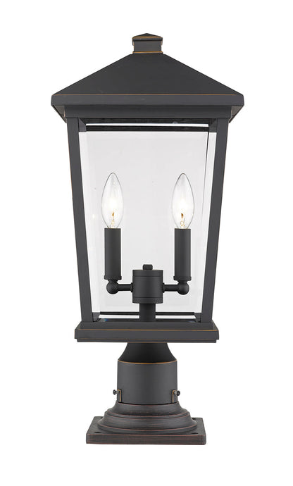 Z-LIte Beacon 2-Light Outdoor Pier Mounted Fixture