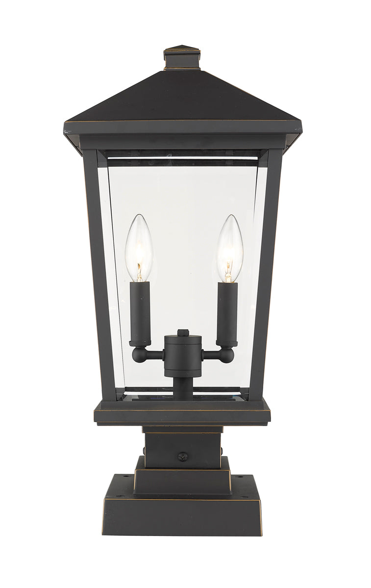 Z-LIte Beacon 2-Light Outdoor Pier Mounted Fixture