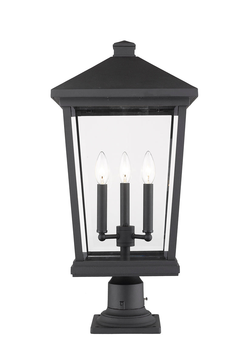 Z-LIte Beacon 3-Light Outdoor Pier Mounted Fixture