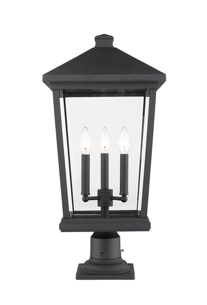 Z-LIte Beacon 3-Light Outdoor Pier Mounted Fixture
