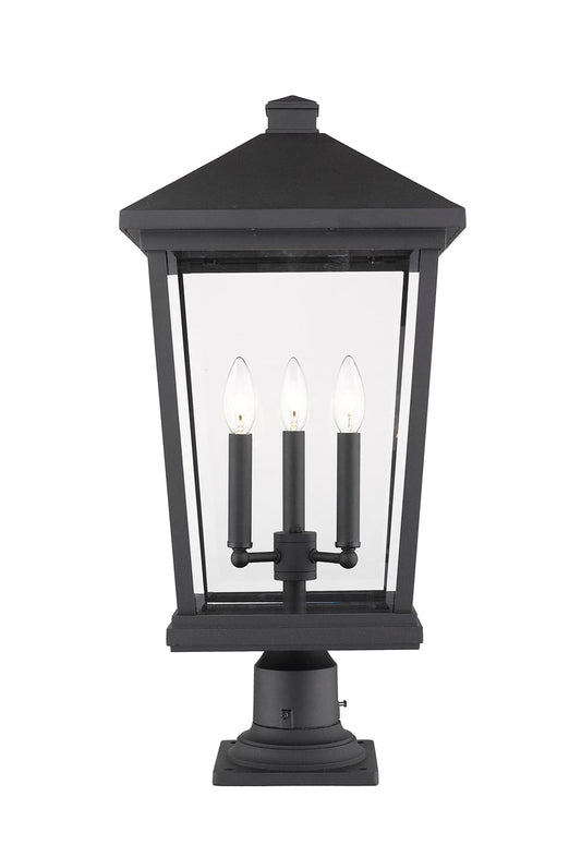 Z-LIte Beacon 3-Light Outdoor Pier Mounted Fixture